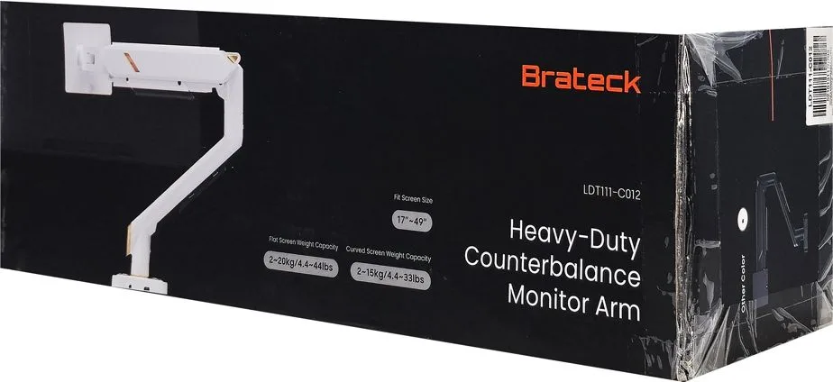 BRATECK βάση γραφείου οθόνης LDT111-C012, 17-49", έως 20kg, heavy duty — εικόνα 6