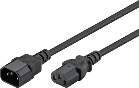 GOOBAY καλώδιο προέκτασης τροφοδοσίας 95125, 0.75mm², 1m, μαύρο