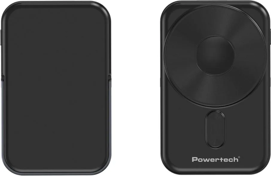 POWERTECH power bank με οθόνη PT-1416, 10000mah, magnetic wireless, 22.5W, μαύρο — εικόνα 3