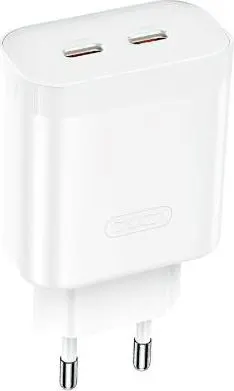 XO L105 φορτιστής 35W, 2 ΘΥΡΕΣ PD, ΛΕΥΚΟΣ
