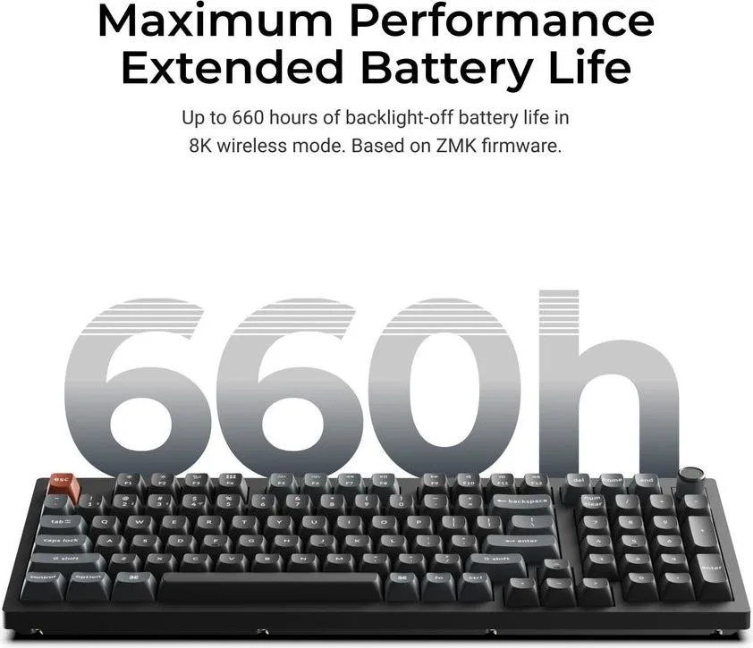 Keychron V5 Ultra (V5U-D4) QMK/VIA 8K Wireless Custom Mechanical Keyboard Banana Switch RGB 96% US — εικόνα 3