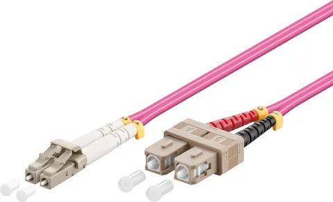 GOOBAY καλώδιο οπτικής ίνας LC-UPC σε SC-UPC 95943, Multimode OM4, 1m, βιολετί
