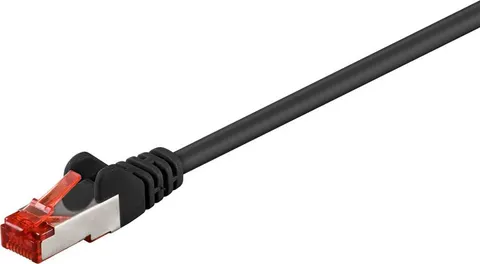 GOOBAY καλώδιο δικτύου 95478, CAT 6 S/FTP (PiMF), CCA, 1m, μαύρο