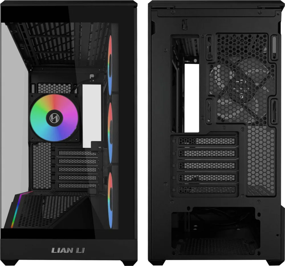LIAN LI Vector V100 Mini Black - 4 x 120mm ARGB - Mini/Micro ATX - LED RGB Strip - Tempered Glass — εικόνα 5