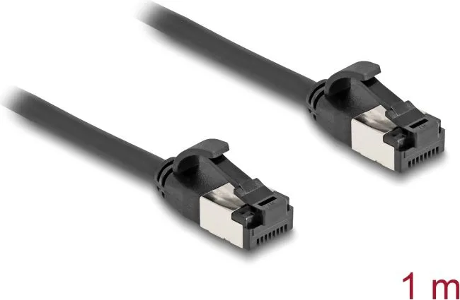 DELOCK καλώδιο δικτύου 80183, CAT 8.1 U/FTP, 40Gbps, εύκαμπτο, 1m, μαύρο — εικόνα 2