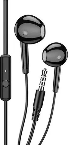 KAKUSIGA earphones με μικρόφωνο KSC-1301, 3.5mm σύνδεση, 14mm, 1.1m, μαύρα