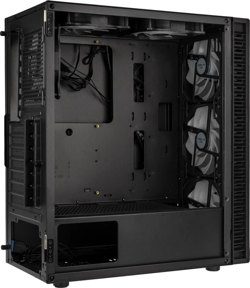 Kolink Observatory HF Mesh ARGB Midi Tower Case - Black (with 6 ARGB fans - 3x140mm & 3x120mm) — εικόνα 3