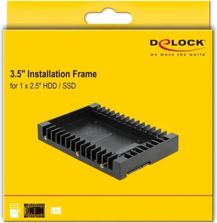 DELOCK tray 3.5" για 2.5" HDD/SSD 18364, 6Gbps, μαύρο — εικόνα 5