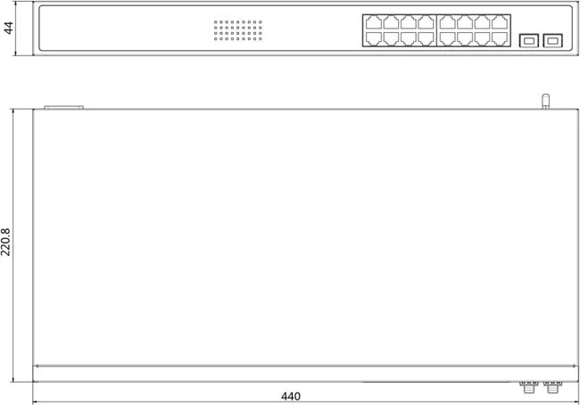 HIKVISION Managed switch DS-3E1518P-SI, 16x PoE & 2x SFP ports, 1000Mbps — εικόνα 3