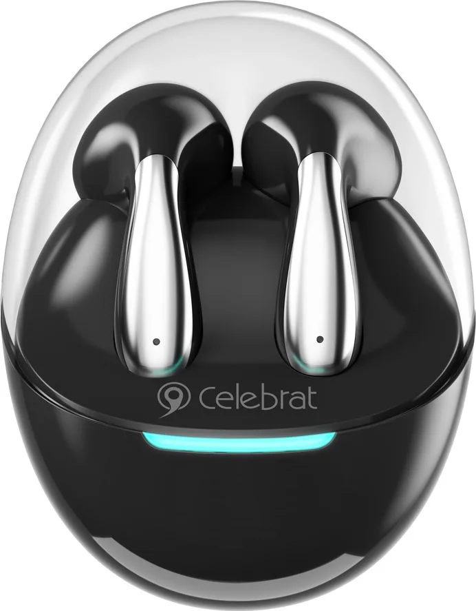 CELEBRAT earphones με θήκη φόρτισης W51, True Wireless, Φ13mm, μαύρα — εικόνα 4