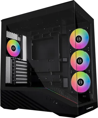 LIAN LI Vector V100 Black - 4 x 120mm ARGB - LED RGB Strip - Tempered Glass - ATX Case