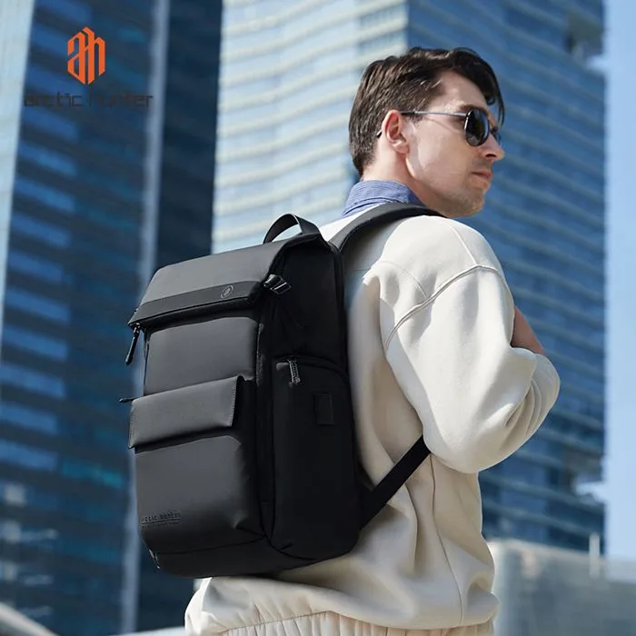 ARCTIC HUNTER τσάντα πλάτης B00562 με θήκη laptop 15.6", 20L, USB, μαύρη — εικόνα 3