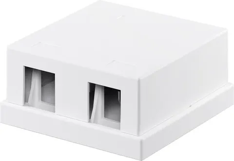 GOOBAY Keystone κυτίο 79366 για 2 θύρες δικτύου, 61.42mm, λευκό