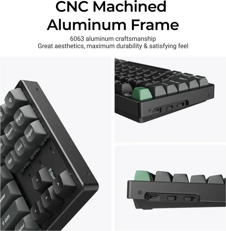 Keychron K8 Ultra (K8U-J1) ZMK Wireless 8K Mechanical Keyboard Red Switch (Hot-Swap) 80% Us Layout — εικόνα 6