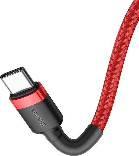 BASEUS Cafule, καλώδιο φόρτισης, Type-C ΣΕ Type-C, 2m, 60W, κόκκινο — εικόνα 2