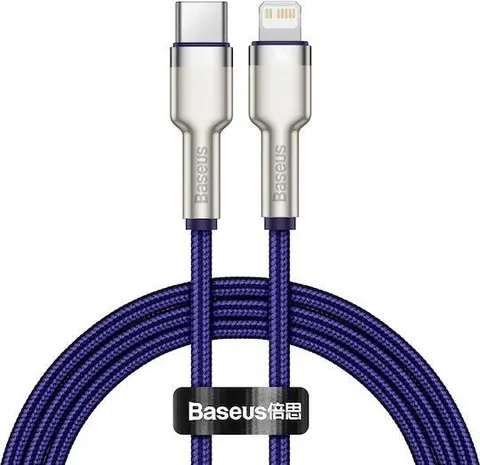 BASEUS Cafule καλώδιο φόρτισης, Type-C ΣΕ Lightning, 20W, 1M, μωβ