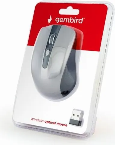 GEMBIRD ασύρματο ποντίκι, MUSW-4B-04-BG , Ασημι/μαυρο