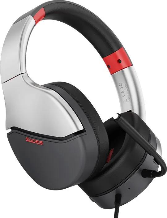 SADES gaming headset SPOWER, 3.5mm σύνδεση, 40mm, multi-platform, ασημί — εικόνα 5