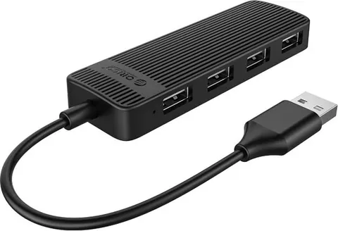 ORICO USB hub FL02, 4x θυρών, USB 2.0, 480Mbps, USB σύνδεση, μαύρο