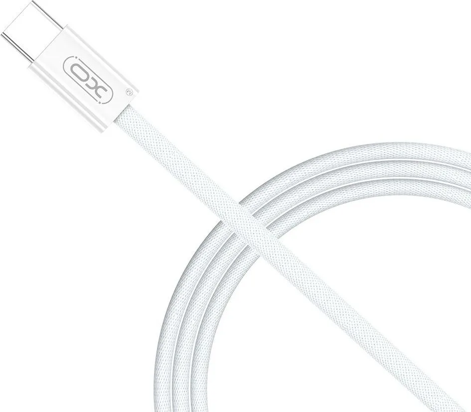 XO NB-Q260C, καλώδιο φόρτισης, Type-C ΣΕ Type-C, 60W, 3M, λευκό — εικόνα 2