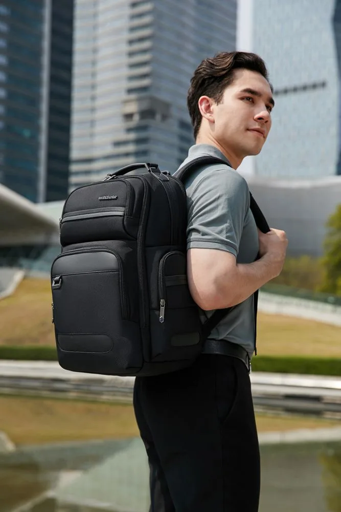 ARCTIC HUNTER τσάντα πλάτης B00492-1 με θήκη laptop 15.6", 22L, μαύρη — εικόνα 2