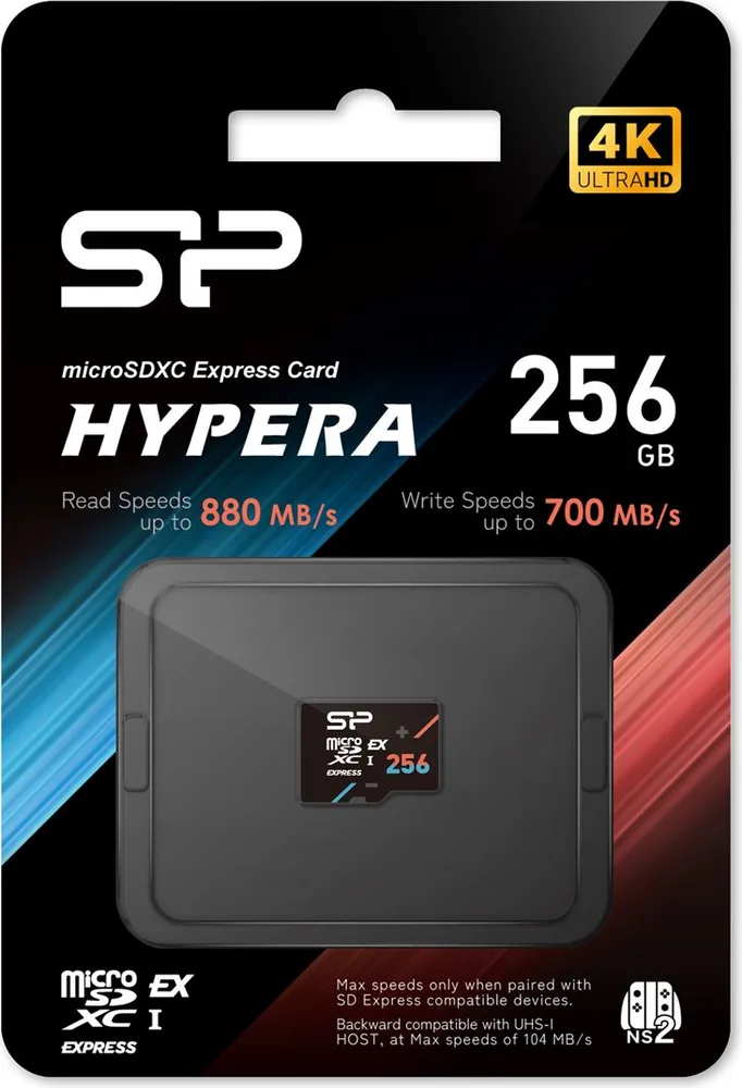 SILICON POWER κάρτα μνήμης microSDXC Express Hypera, 256GB, PCIe Gen 3x1, C10 UHS-I U3 A1 V30 — εικόνα 5