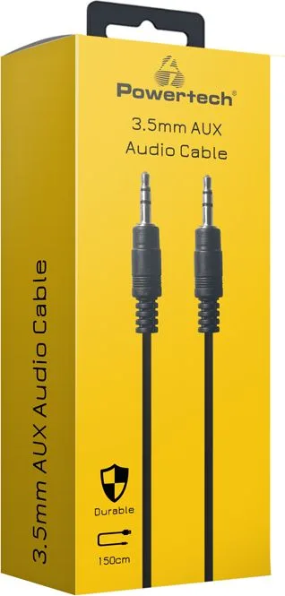 POWERTECH καλώδιο ήχου 3.5mm PTR-0145, AUX, CCS, 1.5m, μαύρο — εικόνα 2