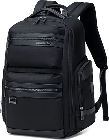 ARCTIC HUNTER τσάντα πλάτης B00682 με θήκη laptop 15.6", USB, λουκέτο TSA, 23.5L, μαύρη