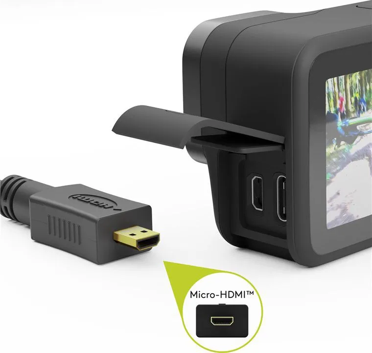 GOOBAY καλώδιο micro HDMI σε HDMI 53784 με Ethernet, 4K/60Hz, 1.5m, μαύρο — εικόνα 2