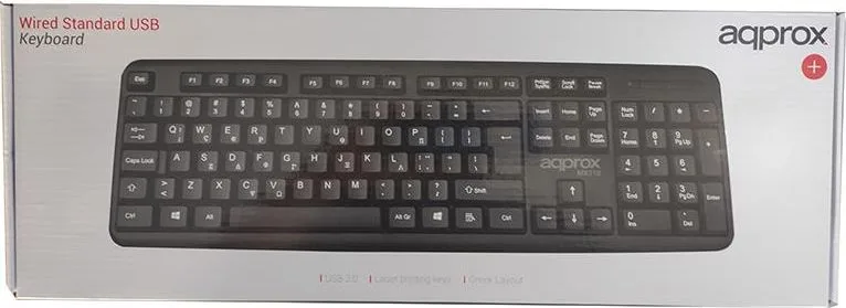 APPROX πληκτρολόγιο USB MK210 Black Greek — εικόνα 3