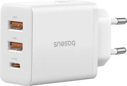 BASEUS Cube, φορτιστής ΓΡΗΓΟΡΗΣ φόρτισης, 3 ΘΥΡΕΣ, 30W, ΛΕΥΚΟΣ
