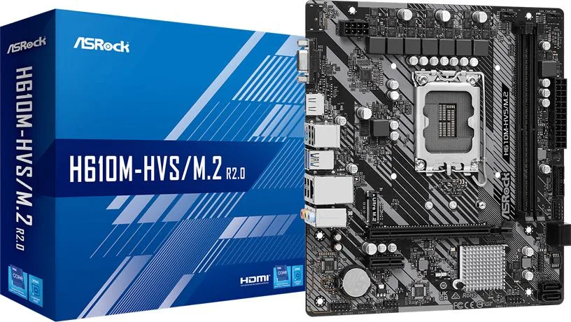ASROCK μητρική H610M-HVS/M.2 R2.0, 2x DDR4, s1700, USB 3.2 Gen1, mATX — εικόνα 4