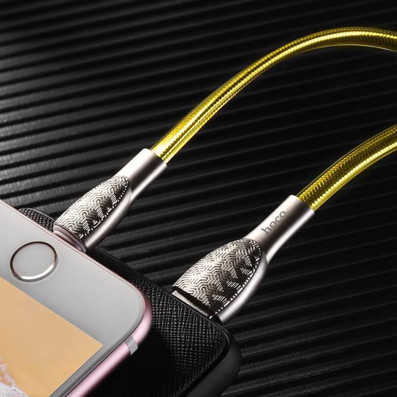 HOCO U52 Bright καλώδιο φόρτισης Lightning, χρυσό — εικόνα 2