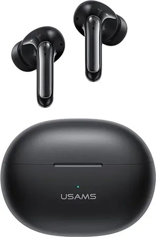 USAMS earphones με θήκη φόρτισης US-XD19, TWS, ENC, Φ13mm, μαύρα