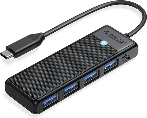 ORICO USB hub PAPW4A-C3, 4x θυρών, 5Gbps, USB-C σύνδεση, μαύρο