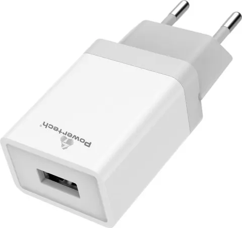 POWERTECH φορτιστής τοίχου PT-759, USB, 1A, λευκός