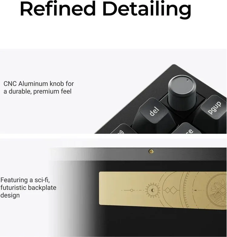 Keychron Q3 Ultra (Q3U-M4) ZMK RGB 8K Wireless Custom Mechanical Keyboard-Banana Switch 80% US — εικόνα 5