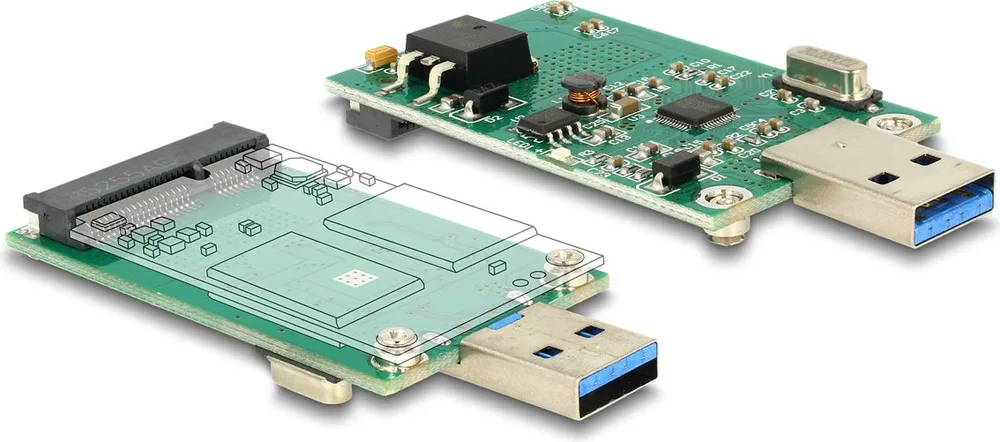 DELOCK αντάπτορας USB σε mSATA 62681, 5Gbps — εικόνα 3