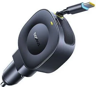 BASEUS Prime Trip VR2, φορτιστής ΑΥΤΟΚΙΝΗΤΟΥ, ΠΤΥΣΣΟΜΕΝΟ καλώδιο, 30W, μαύρο — εικόνα 2