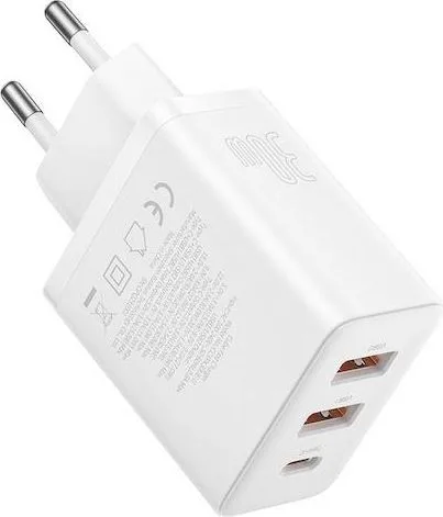 BASEUS Cube, φορτιστής ΓΡΗΓΟΡΗΣ φόρτισης, 3 ΘΥΡΕΣ, 30W, ΛΕΥΚΟΣ — εικόνα 2