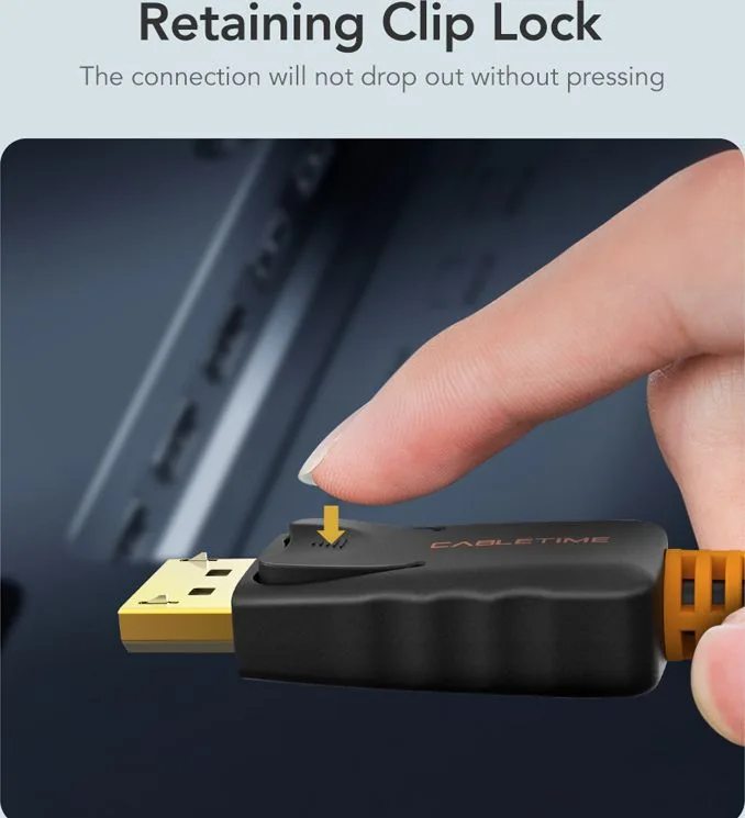 CABLETIME καλώδιο DisplayPort σε HDMI CT-AV585-02G, 1080p/60Hz, 3m, μαύρο — εικόνα 3