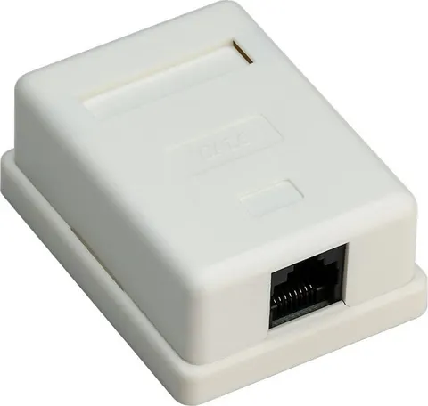 GOOBAY επιτοίχια πρίζα δικτύου 77632, 1 θύρα RJ45, CAT 6 UTP, λευκή