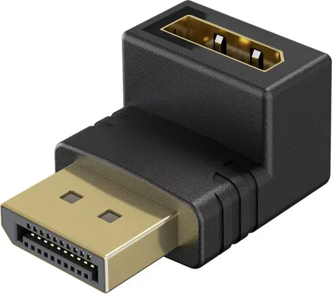 GOOBAY αντάπτορας DisplayPort 77129, 8K/144Hz, γωνιακός, μαύρος