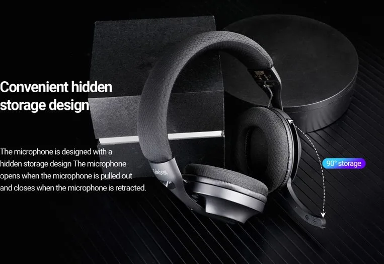 CELEBRAT headphones A34, ασύρματα & ενσύρματα, 40mm, 300mAh, μαύρα — εικόνα 3