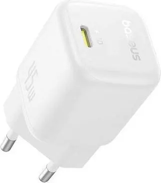 BASEUS Picogo GAN, φορτιστής ΓΡΗΓΟΡΗΣ φόρτισης, θύρα Type-C, 45W, ΛΕΥΚΟΣ