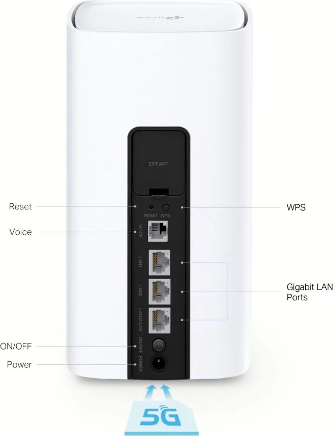 TP-LINK Router NX510V με θύρα τηλεφώνου, 5G, WiFi 6, 3000Mbps, V.1.0 — εικόνα 6