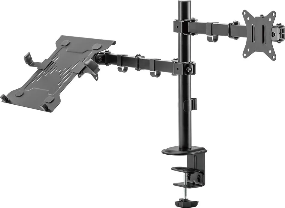 BRATECK βάση γραφείου οθόνης LDT66-C024ML, 17-32", έως 9kg, με θέση για laptop — εικόνα 5