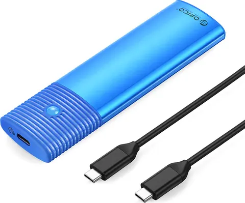ORICO θήκη για M.2 NVMe & SATA SSD PWDM2-G2, 10Gbps, tool free, μπλε