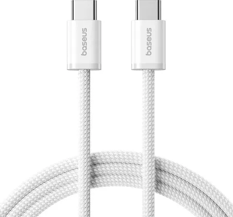 BASEUS Crystal, καλώδιο ΓΡΗΓΟΡΗΣ φόρτισης Type-C ΣΕ Type-C, 100W, 2m, λευκό