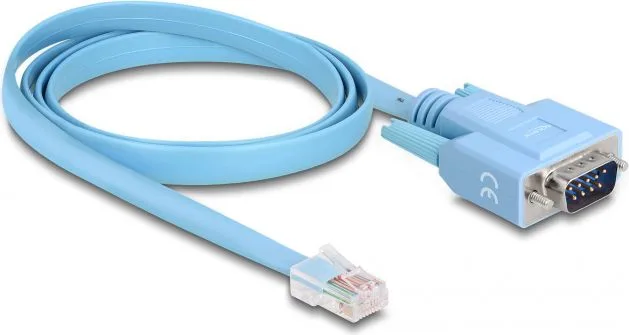 DELOCK καλώδιο serial RS-232 DB9 σε RJ45 63353, 1m, μπλε — εικόνα 2